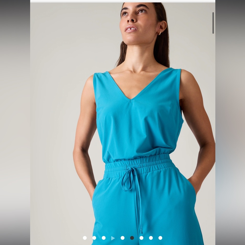 Athleta Avenue Jumpsuit Pacific blue Size 1X New w/ tags lightweight sleeveless - Picture 5 of 12